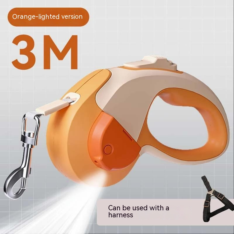 Glowing Retractable Dog Leash