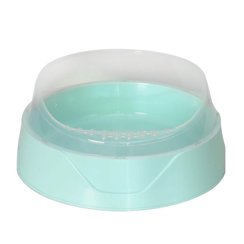 Spacious Shielded Cat Litter Box with Scoop