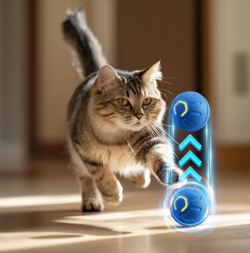 Autoplay Bouncing Dog or Cat Ball