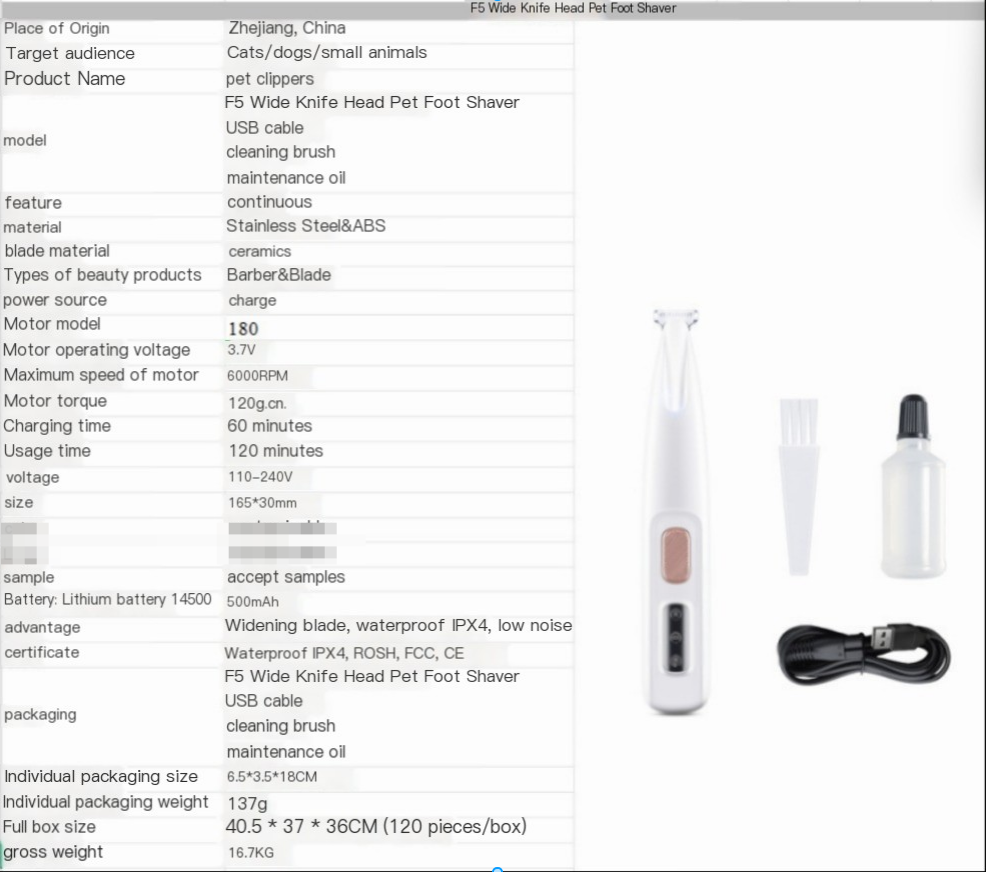 LED Precision Pet Paw Trimmer