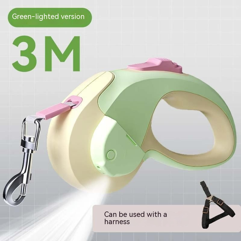 Glowing Retractable Dog Leash