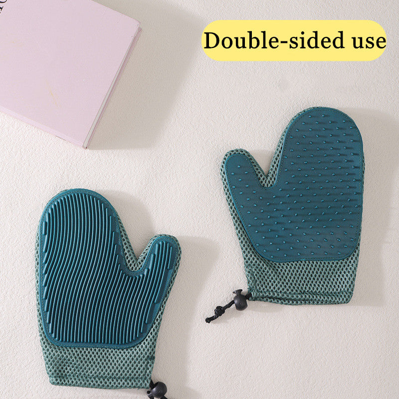 Pet Grooming Silicone Brush Gloves