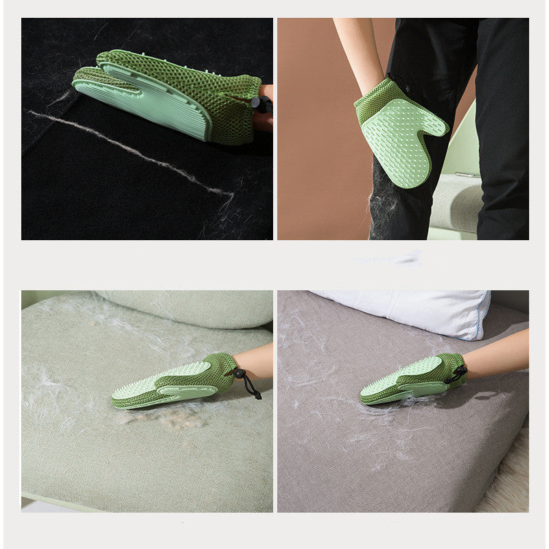 Pet Grooming Silicone Brush Gloves