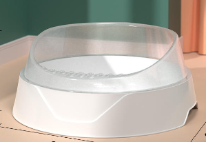 Spacious Shielded Cat Litter Box with Scoop