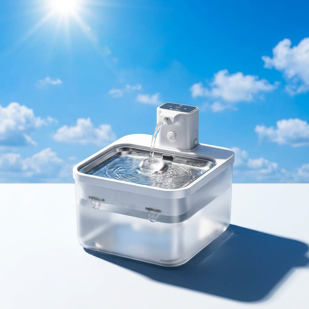 Motion-Activated Pet Water Fountain – Wireless & Stainless Steel