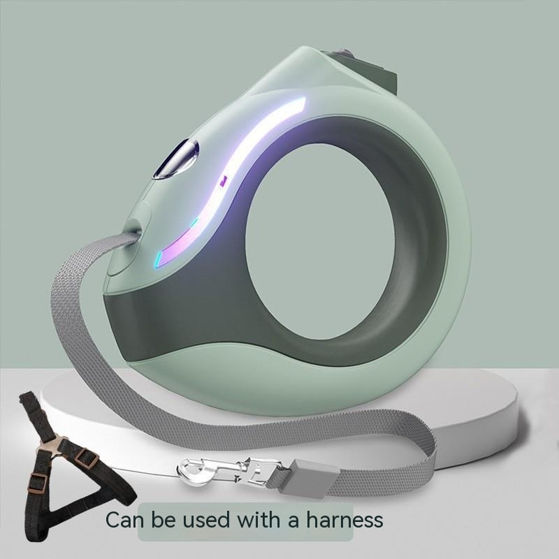 Glowing Retractable Dog Leash