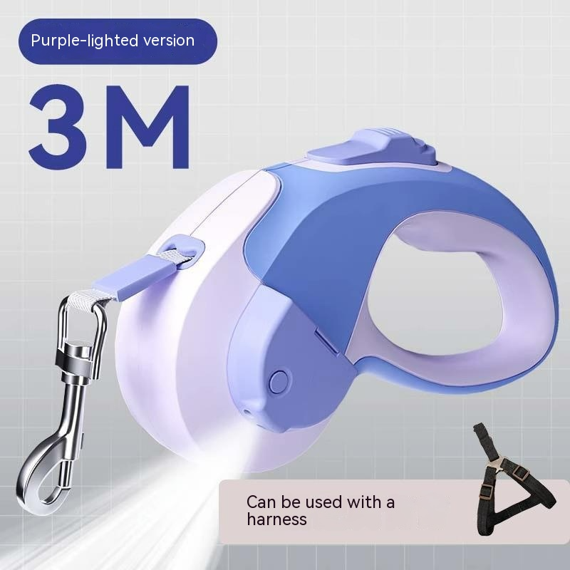 Glowing Retractable Dog Leash