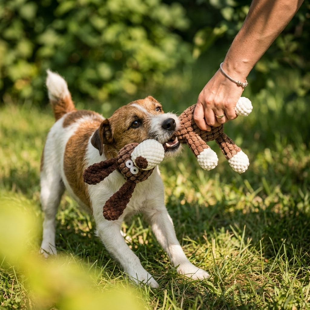 Plush Squeaky Dog Toy – Bite-Resistant & Interactive for All Breeds